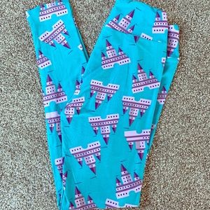 ~*~NWOT OS Lularoe Disney Castle Leggings~*~